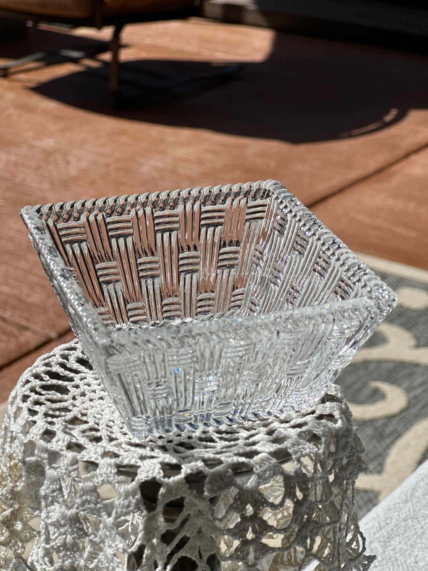 Vintage Tiffany and Co Basket Weave Candy/Trinket Dish